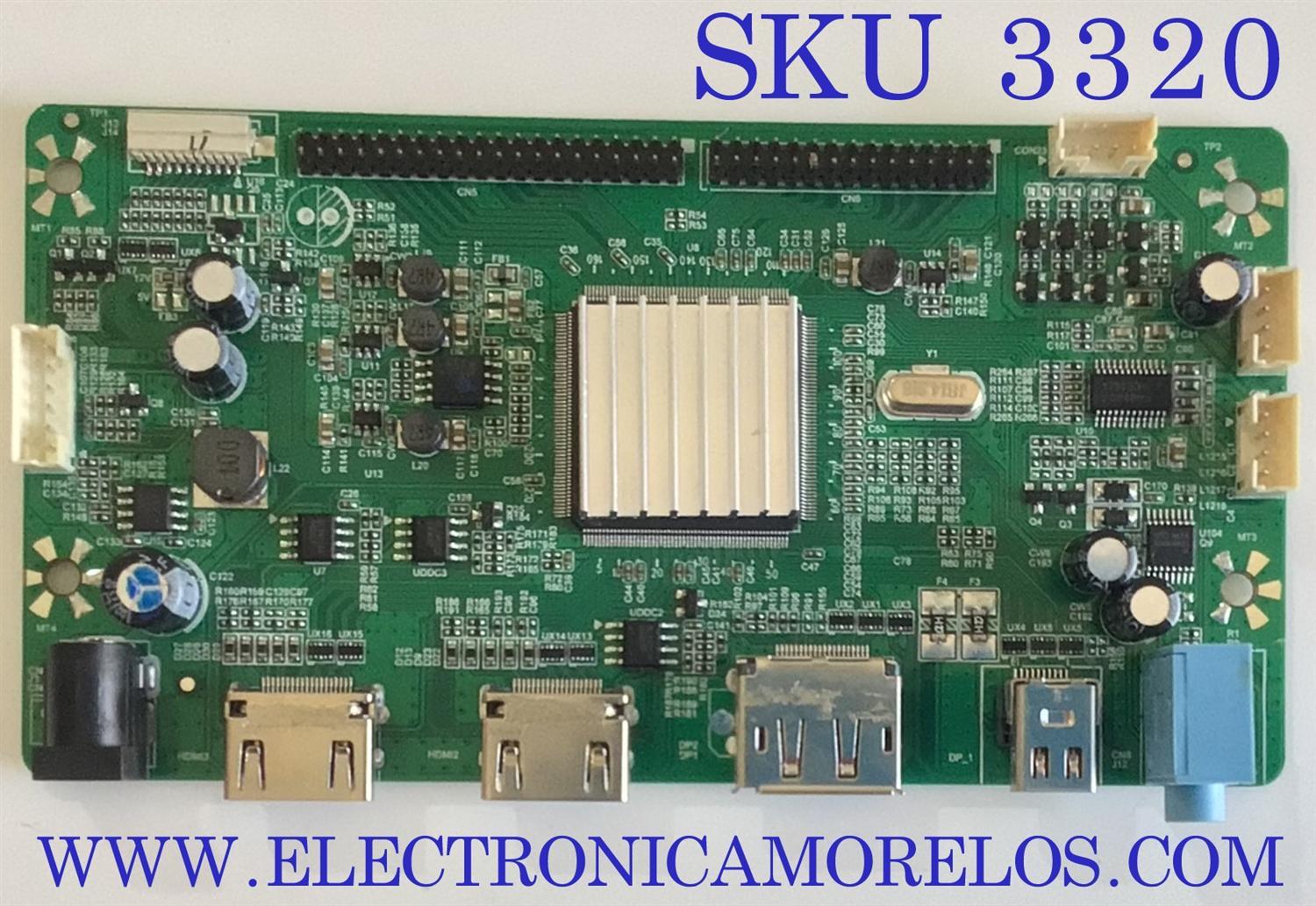 MAIN PARA MONITOR VIEWSONIC RESOLUCION (2560 x 1440) LCD USB / NUMERO DE PARTE 203900450 / V.RT85A / VX3276-2K-MHD / S03AGR2785BCR / MODELO VS17090